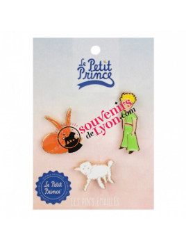 Set of 3 enamel pins The Little Prince Souvenirs de Lyon.com