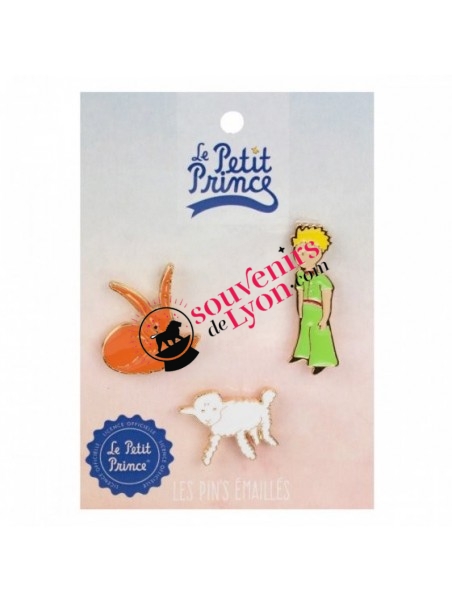 Set of 3 enamel pins The Little Prince Souvenirs de Lyon.com