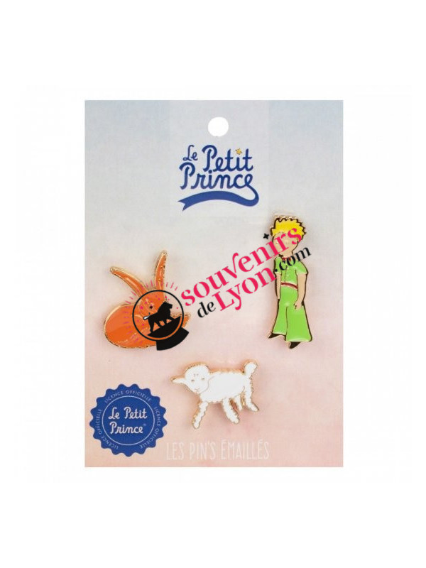 Set of 3 enamel pins The Little Prince Souvenirs de Lyon.com