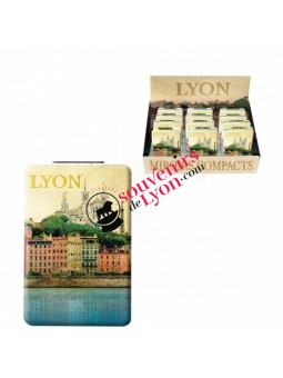 Miroir de poche Lyon vintage chez Souvenirsdelyon.com