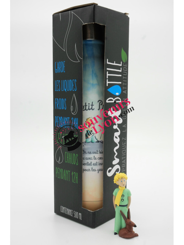 Insulated bottle The Little Prince and the rose on Souvenirsdelyon.com