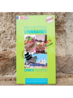 Livre de recettes lyonnaises en français/anglais chez Souvenirsdelyon.com