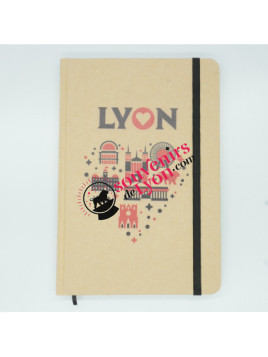 Notebook Lyon monuments A6 pink Souvenirsdelyon.com