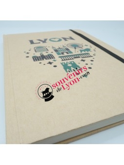 Carnet Lyon monuments A5 vert chez Souvenirsdelyon.com