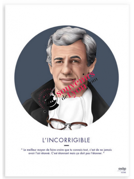 L'Incorrigible - Jean-Paul Belmondo - Affiche Asap chez Souvenirsdelyon.com