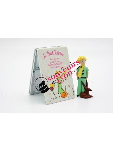 Miroir de poche le Petit Prince Rose et Renard chez Souvenirsdelyon.com