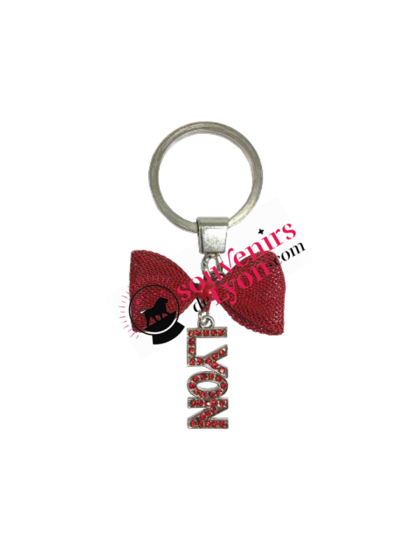 Lyon red bow key ring Souvenirsdelyon.com