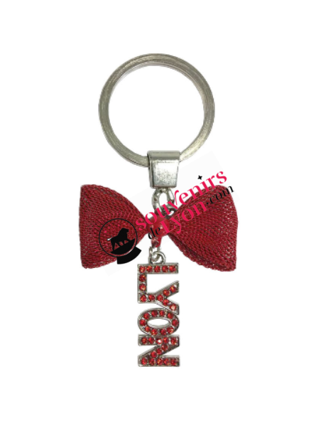 Lyon red bow key ring Souvenirsdelyon.com